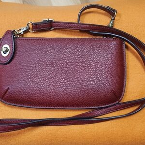 Joy Susan Deep Red Crossbody Bag